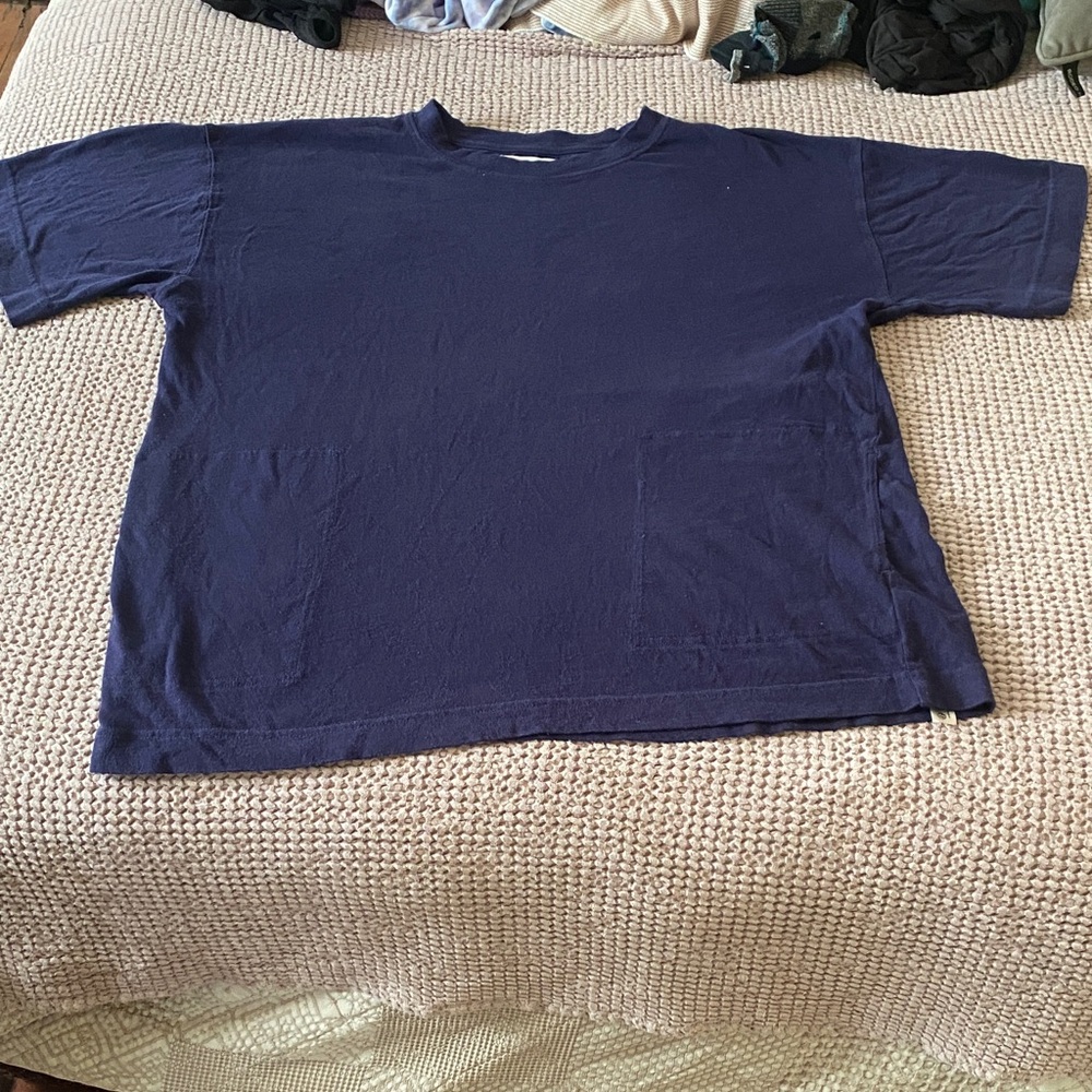 Free People Essential Extreme Tee Mini dark blue small